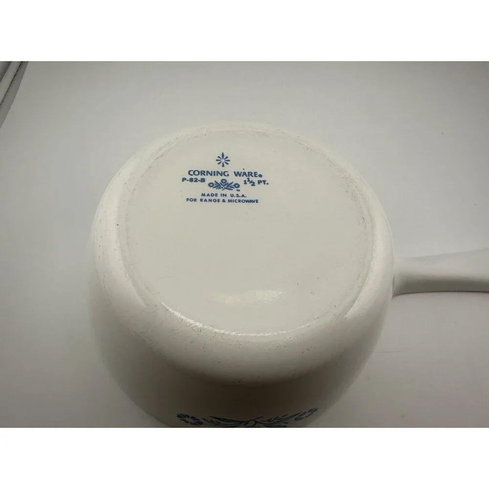 Vintage CorningWare Cornflower Menuette Pan Blue and White No LidP-81-B 1 Pint